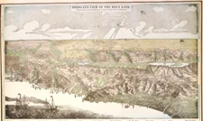 1893 Chart / Diagram ~ BIRD'S-EYE VIEW of the HOLY LANDS - PALESTINE