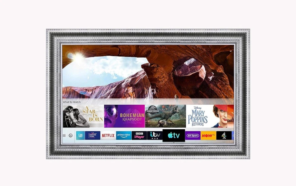 Samsung Framed Disguise Mirror Q60 4K Ultra HD HDR Smart LED TV, 65 inch, Silver - Image 3 of 3