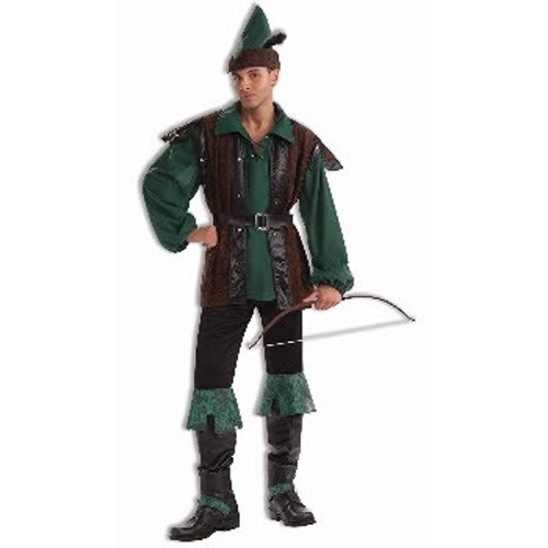Uomo Adulto Deluxe Robin Hood Arciere Cacciatore Costume | eBay