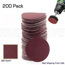 KSDM010-3-30 Hook & Loop Sanding Discs 2" Durable Anti-Static 200 Pk (180 Grit)