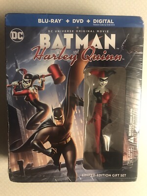 NEW! DCU: Batman and Harley Quinn (Limited Edition Gift Set) (Blu-ray +DVD 2017)