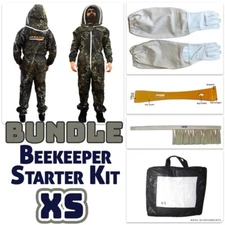 Jawadis Premium Beekeeper Suit Bundle – XS Gloves, Hive Tool & Brush Included