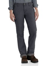 CARHARTT WOMEN JEANS 18 REG BLACK CRAWFORD ORIGINAL FLEECE LINED 102213001 NWT