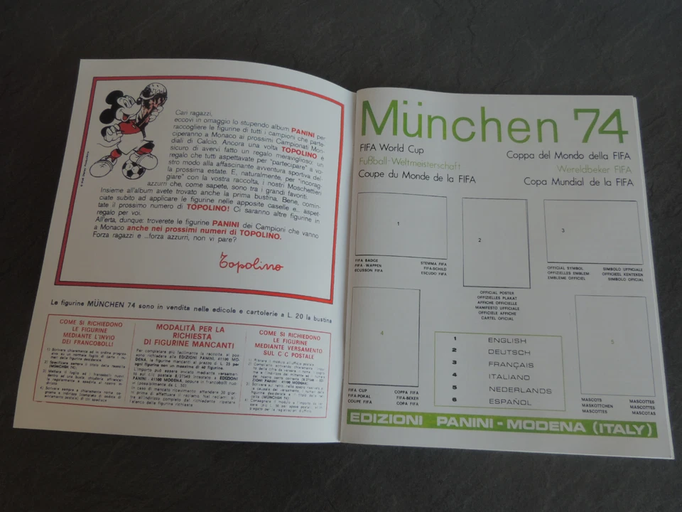 ALBUM CALCIATORI MUNCHEN 74 CON SET COMPLETO DI FIGURINE DA ATTACCARE-COPIA- - Immagine 3 di 4