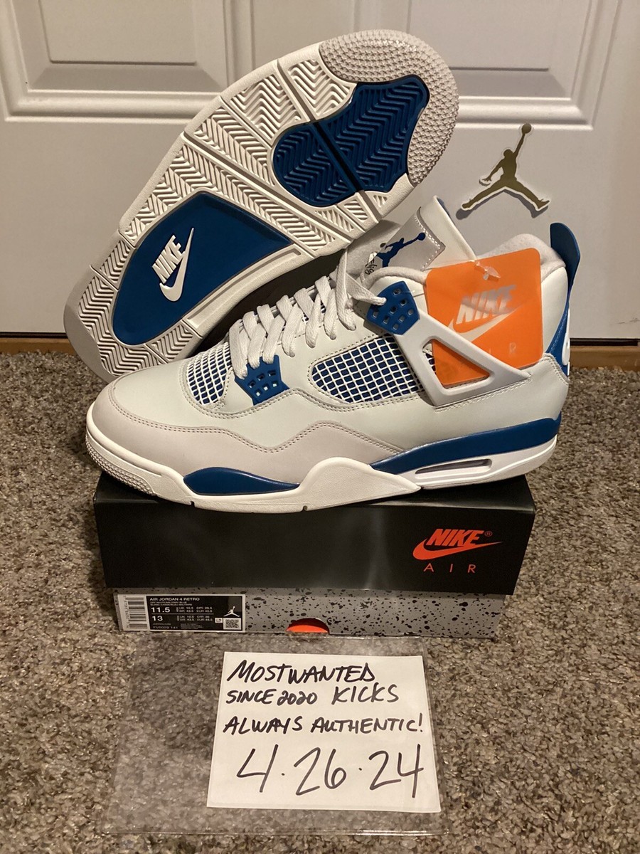 DS 2024 Nike Air Jordan Retro 4 OG Military Blue (Industrial  display picture 2