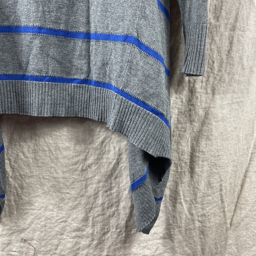 American Eagle Women's Gray/Blue Striped 3/4 Sleeve Open Front Cardigan Size S - Picture 15 of 21