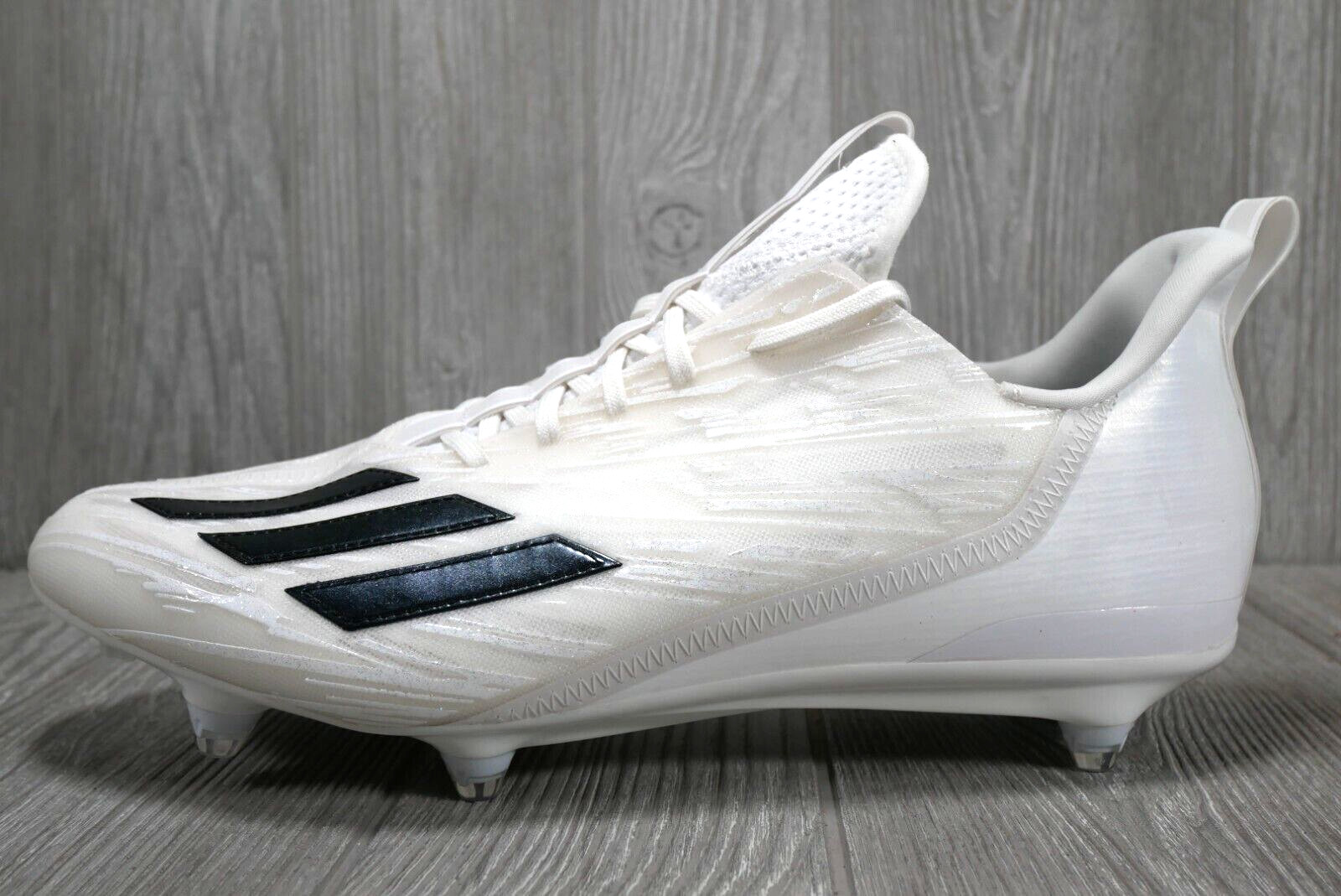 New Adidas Adizero Football Cleats White Black HR1615 Mens Size 12-13 display picture 1