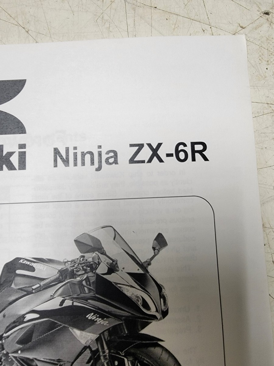 09 Kawasaki Ninja ZX-6RDealer's Assembly Manual 99931-1493-01 | eBay