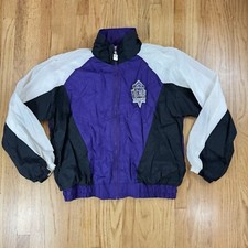 Vintage Logo 7 Colorado Rockies Baseball Jacket Windbreaker Sz Xtra Large Purple