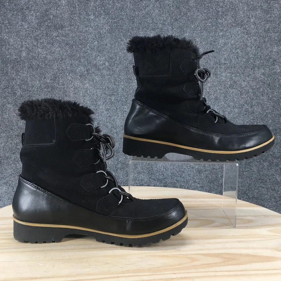 Botas de invierno JBU by Jambu para mujer 8,5 M Bristol con cordones espuma viscoelástica ribete de piel sintética Foto 2 de 4