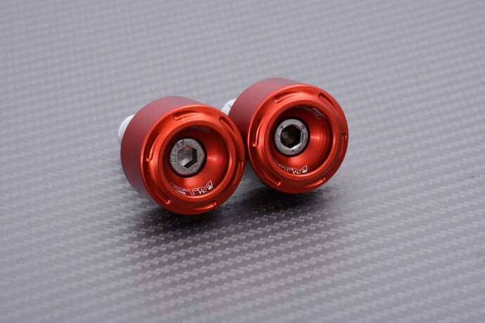 Contrepoids de guidon STM rouge SUN-R131 en aluminium pour réduire les vibrations de votre moto