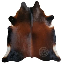 Real Cowhide Rug Mahogany - Size 6 X 7-8'