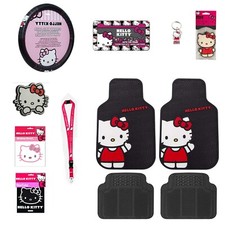 Hello Kitty Rubber Floor Mats License Frame Decal Steer Cover Key Chain Gift Hello Kitty Rubber Floor Mats License Frame Decal Steer Cover Key Chain Gift