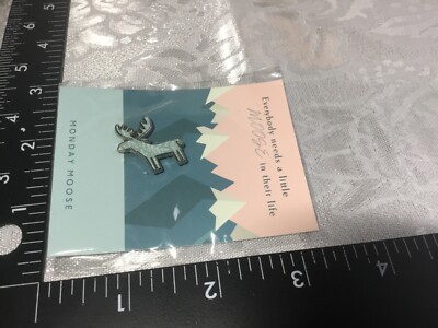 Monday Moose Lapel Hat Jacket Pin Everybody Needs A Little Moose In Their Life