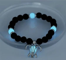 Lava Stone Luminescent Turtle Bracelet
