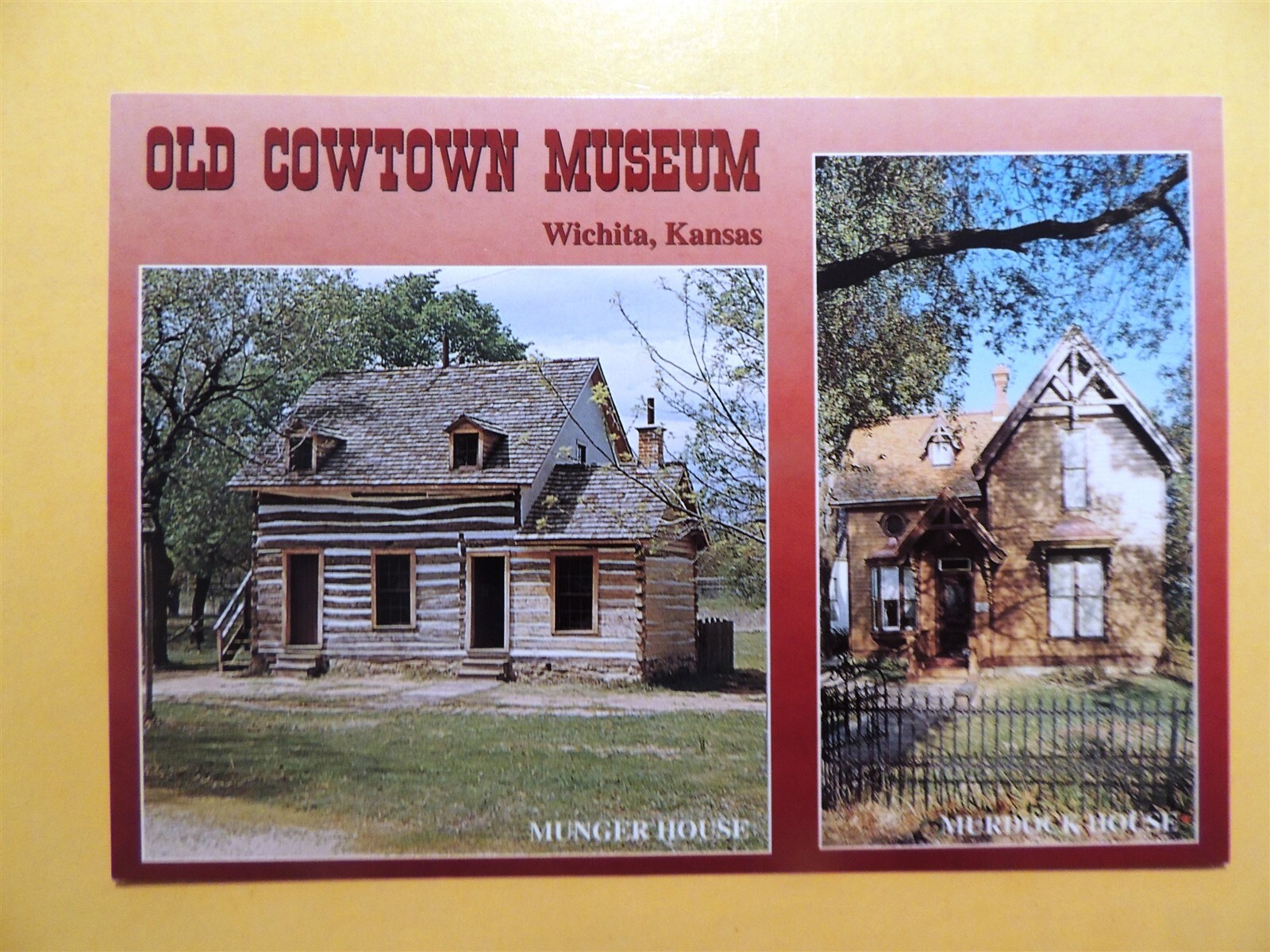 Old Cowtown Museum Wichita Kansas vintage postcard Munger & Murdock