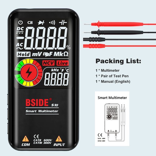 9999 Counts Multimeter Digital LCD Display AC/DC Voltmeter Ohmmeter Tester F4K8 - Picture 8 of 10