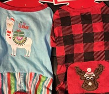 Extra Small X-Small Dog Christmas Winter Pajamas New Lama Reindeer