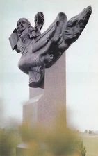 Troy MI Michigan White Chapel Cemetery WWII Military Soldiers Vtg Postcard H27