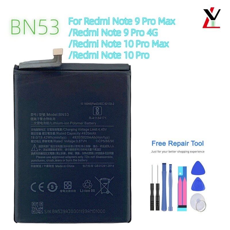 For Verizon Xiaomi Redmi Note 9 Pro Battery BN53 Replacement Tool