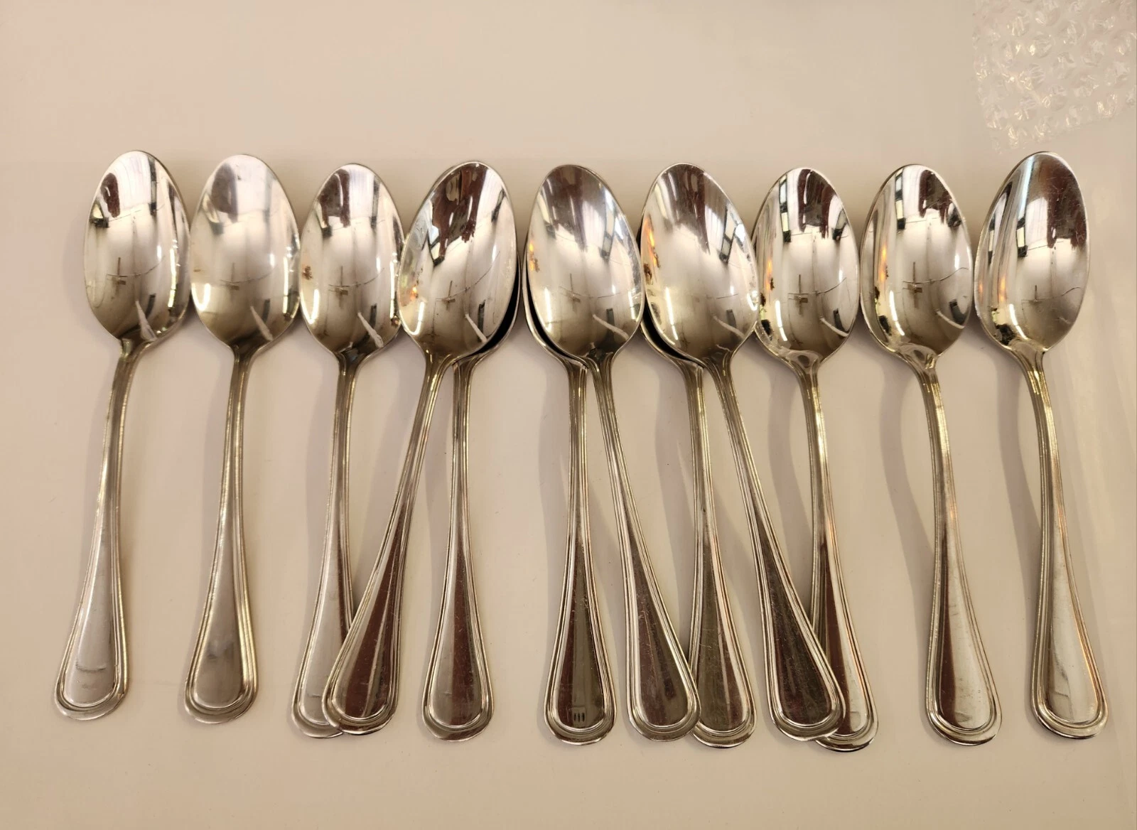 12 Oneida Stainless BARCELONA Tablespoons/Serving Spoons 8-3/8"