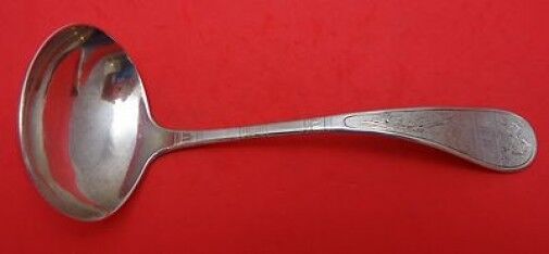 King William Engraved by Tiffany and Co Sterling Silver Gravy Ladle w/Grapes 7"