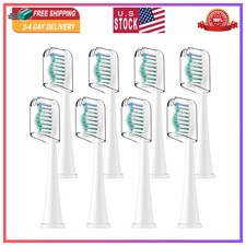 8 Pack Replacement Toothbrush Heads for Philips Sonicare Soft Dupont Bristles