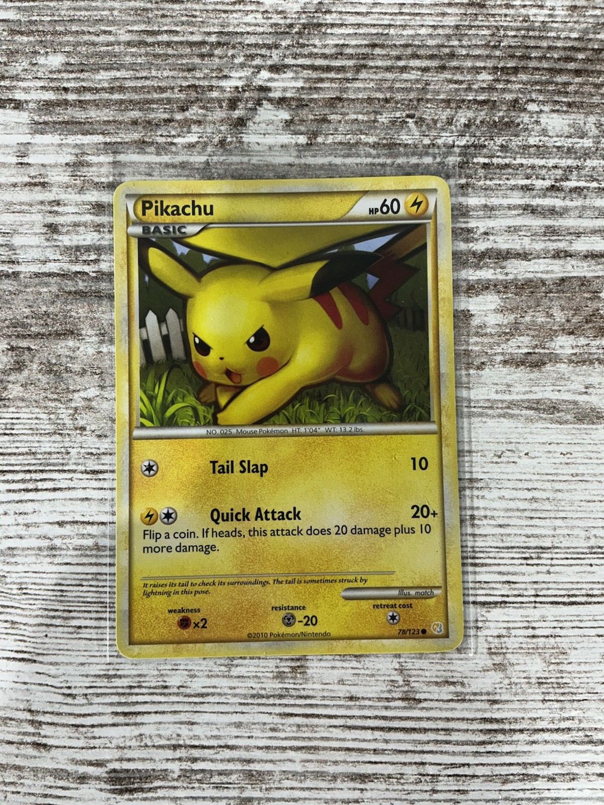 Pikachu 78/123 HeartGold & SoulSilver Common Pokemon TCG Card Moderate Play MP