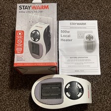 STAYWARM 500w Plugin Local (2m2) Power Heater / 2 Fan Speeds / 15 - 30C Temperat