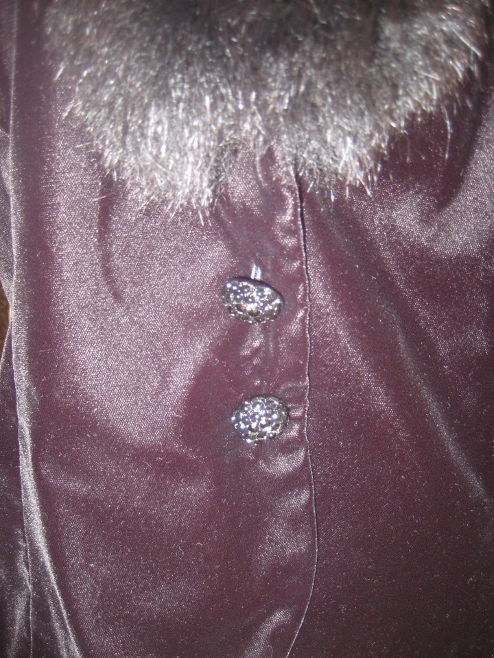 Blazer Vintage Victor Costa Neiman Marcus Negro Terciopelo Imitación Piel Joya Botones Foto 4 de 4