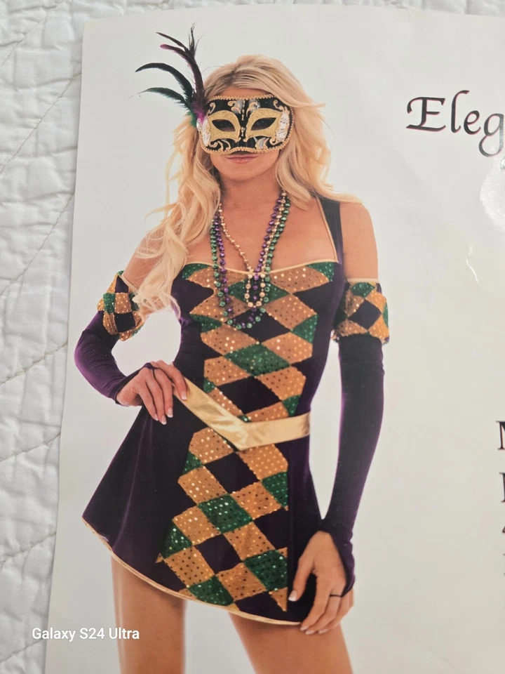 Fantasia Elegant Moments Marti Gras Maven TAM/M + Maiden Garner & Sword - Imagem 2 de 4