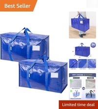 Durable Foldable Moving Bags Set of 2 - Heavy-Duty Waterproof Storage Solutions
