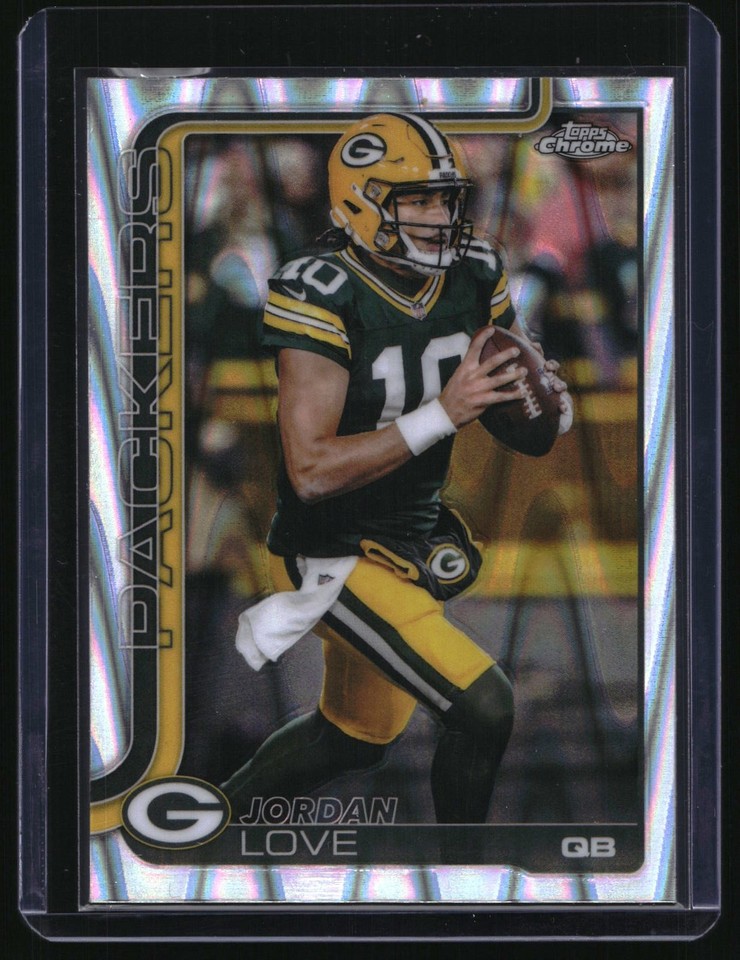 2025 Topps Chrome #109 Jordan Love RayWave Refractor Packers