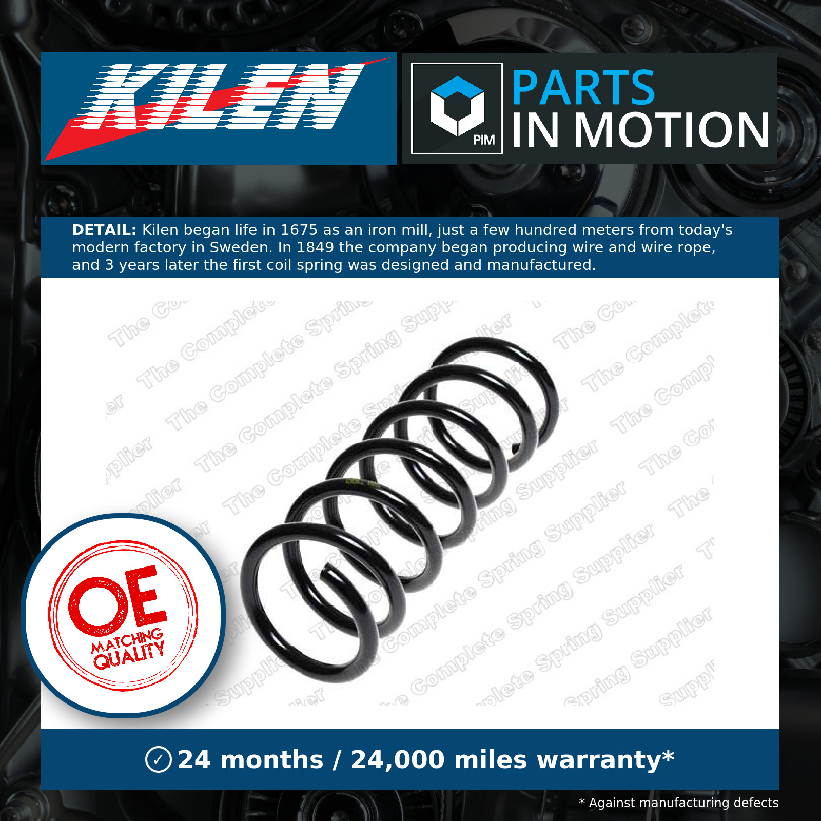 Coil Spring fits VOLVO V50 545 1.6 Rear 05 to 12 B4164S3 Suspension Kilen New - Image 24