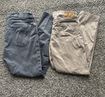 Teleria Zed Pants Mens Size 38 Chino Gray Khahki Tan Lot of 2 5 Pocket
