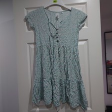 Seraphine size 8 maternity nursing green floral smock floaty dress