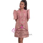 Filipiniana Pink Dress  Size Large