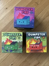 100% Soft Red Flame This Is Fine Barfing Dumpster Fire Vinyl Figure Lot 3