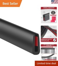 Rubber Edge Trim, 1/16" Self Adhesive Flexible U Channel Edge Protecter for S...