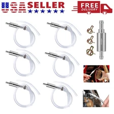 Lot Brake Bleeder Hose, One Way Check Valve Tube Bleeding Tool Kit Silver US