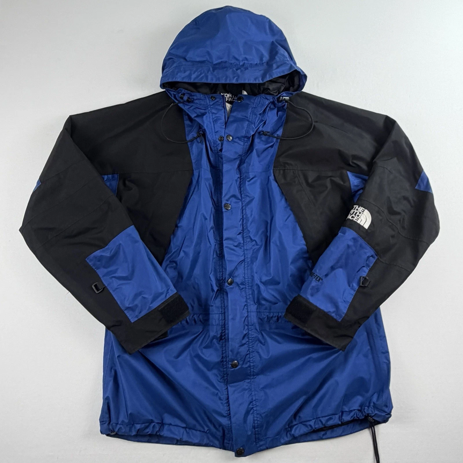 Vtg The North Face Mens XL Blue Gore Tex Mountain Full Zip Rain Snow Jacket