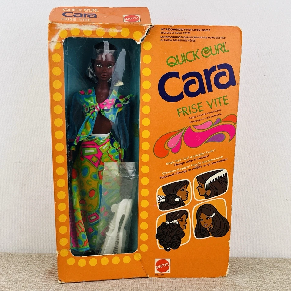 1974 Quick Curl Cara Barbie #7291 Mint In Box, See Photos Box Damaged With Shoes Foto 2 de 4