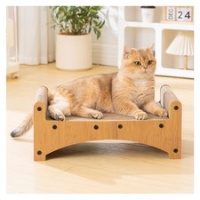 Cat Scratcher Lounge, 3-in-1 Reversible Cardboard Scratching Bed, Horizontal ...