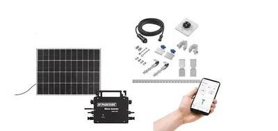 PARKSIDE Balkon Solarkraftwerk – 300W Solarpanel Set Starterpaket – inkl. Wechselrichter