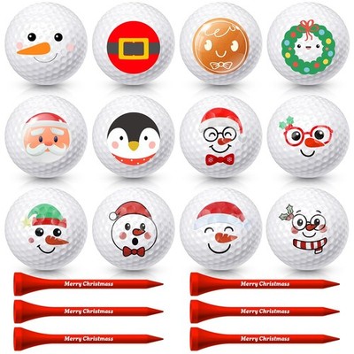 18 PCS Funny Golf Balls Gifts Set 12 Humor Balls 6 Tees Men Women Coworkers
