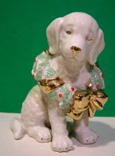 LENOX CHRISTMAS YULETIDE Holiday PUPPY December Dog sculpture NEW in BOX withCOA
