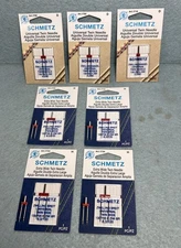 Schmetz Sewing Machine TWIN Needles 7 Assorted NEW Packs 80 90 100