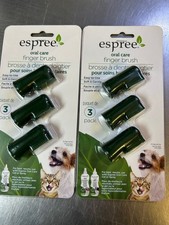 6x DOG Soft Finger Toothbrush Pet Cat Dental Cleaning Teeth Care Brush ESPREE