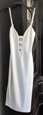 Dance & Marvel Body Con White Midi Dress S