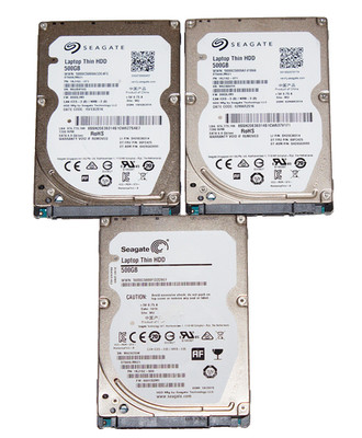 Restposten 3 x 500GB 2,5'' 7200RPM SATA Slim HDD für PC PS4 CCTV Seagate ST500LM021